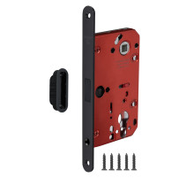 Корпус врезного замка MAGNM85C-50/BL INOX BL-24 черный (блистер)