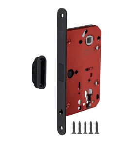 Корпус врезного замка MAGNM85C-50/BL INOX BL-24 черный (блистер)