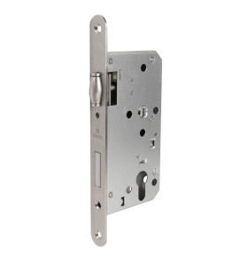 Замок врезной DD.INOX/C-55.72/R с ролик. защелкой (лиц.планка 24 мм)