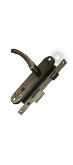 Замок цилиндровый в комплекте с ручкой LOCKSET16.CRONA.4070-1 (KIT P16 4070 CRONA) AB бронза | Алюминий, 34 мм