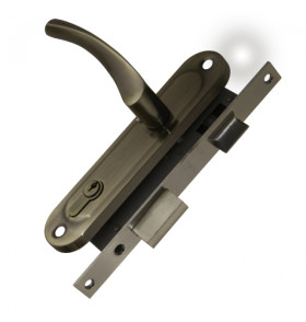 Замок цилиндровый в комплекте с ручкой LOCKSET16.CRONA.4070-1 (KIT P16 4070 CRONA) AB бронза