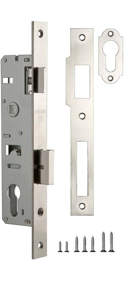 Корпус узкопрофильного замка с защелкой PROF153-30/85 (153-30/85) CP хром | Сталь