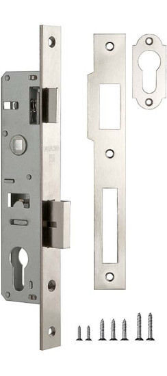 Корпус узкопрофильного замка с защелкой PROF153-25/85 (153-25/85) CP хром | Сталь