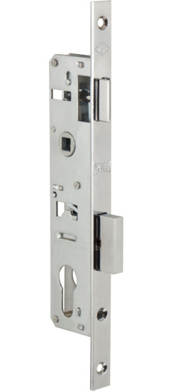 Корпус узкопрофильного замка с защёлкой 153/P (20 mm) w/b (хром) | Латунь