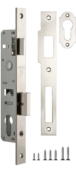 Корпус узкопрофильного замка с защелкой PROF153-20/85 (153-20/85) CP хром | Сталь