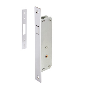 Замок врезной крестообразный узкопрофильный METLR-201F (LR-201F) 3key CP хром