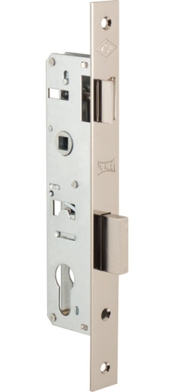Корпус узкопрофильного замка с защёлкой 153 (30 mm) w/b (никель) | Латунь