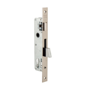 Корпус узкопрофильного замка с защёлкой 253 (25 mm) w/b (никель)