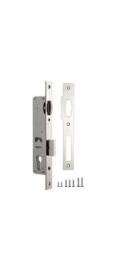 Корпус узкопрофильного замка с роликовой защелкой PROF155-25 (155-25) CP хром | Сталь