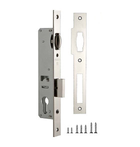 Корпус узкопрофильного замка с роликовой защелкой PROF155-25 (155-25) CP хром