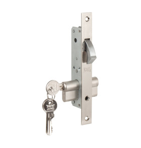 Замок врезной цилиндровый узкопрофильный 201 (20 mm) (никель), 3 кл.