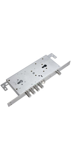 Замок врезной двухсистемный ЗВ 75.16 Т с тягами (без защиты, с торцевой планкой) /128:7293/ | Сталь, 18 мм