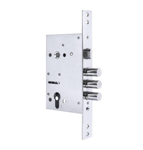 Корпус врезного замка c защёлкой MDV30C-816 CP (V30/C) CP хром тех.уп.