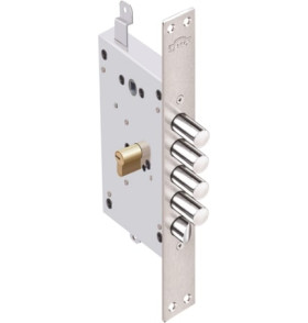 Корпус врезного замка с защёлкой Рубин 1.08.21 с тягами /56152/