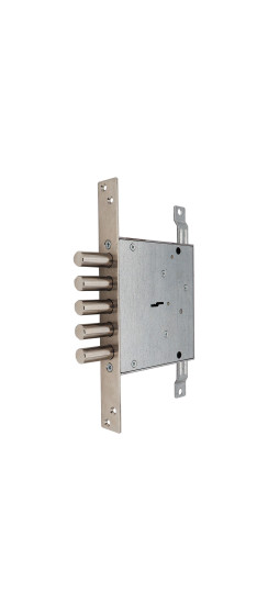 Замок врезной сувальдный ЗВ8 140.1.0 с тягами, 5 кл. (ключ 80 мм) | Сталь, 18 мм