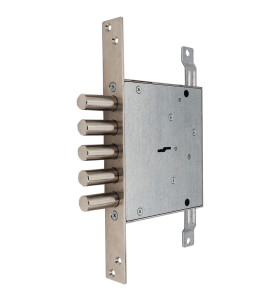 Замок врезной сувальдный ЗВ8 140.1.0 с тягами, 5 кл. (ключ 80 мм)