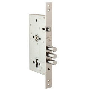 Корпус врезного цилиндрового замка с защёлкой 252/R w/b (тех. комплектация)