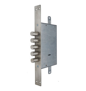 Замок врезной сувальдный ЗВ8 341.1.1 с тягами, 5 кл. (ключ 60 мм)