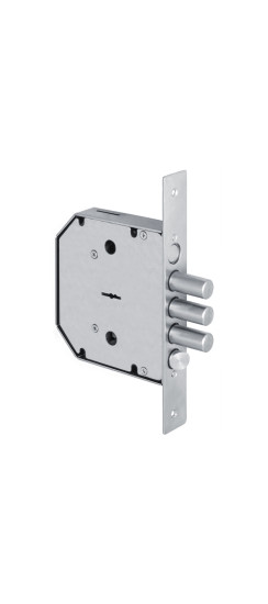 Замок врезной сувальдный с задвижкой и защёлкой GS-SМ 012 (правый), 5 кл. | Сталь, 18 мм