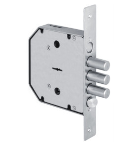 Замок врезной сувальдный с задвижкой и защёлкой GS-SМ 012 (правый), 5 кл.