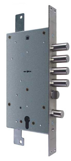 Замок врезной двухсистемный ЗВ 25.12 Т с тягами, 5 кл. /123:209/ | Сталь, 18 мм