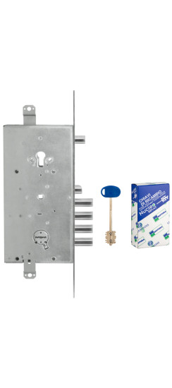 Замок врезной двухсистемный 54.J936M-S MyKey (левый), перекод. с торца, кл. 60 мм, без накл. | Сталь, 18 мм