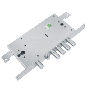 Замок врезной двухсистемный ЗВ 25.12 Т с тягами, 5 кл. (длинный кл. 54 мм) /123:211/