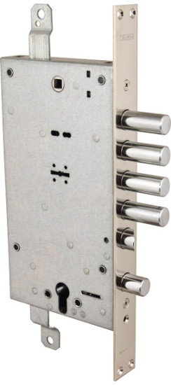 Замок врезной двухсистемный 54.797-D (правый), ключ 40 мм, без накл. | Сталь, 18 мм