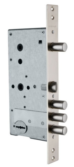 Замок врезной сувальдный с задвижкой и защёлкой ЗВ 50.15, 4 кл. (длинный кл. 70,5 мм) /128:4175/ | Сталь, 15,8 мм