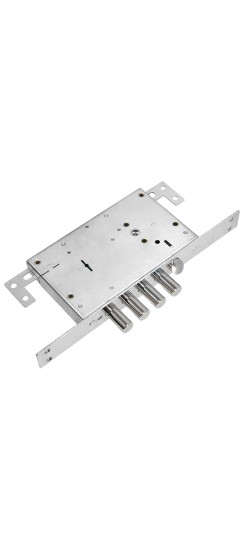 Замок врезной сувальдный с защёлкой ЗВ 71.14 Т с тягами, 5 кл. /128:4136/ | Сталь, 18 мм