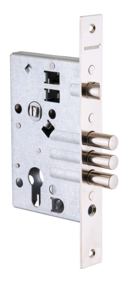 Корпус врезного замка с защёлкой ЗВ4-3/55 с ригелем 12 мм /78931/ | Сталь, 55 мм