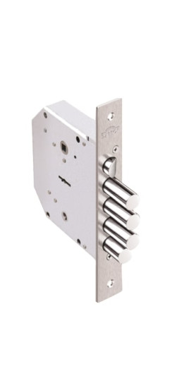 Замок врезной сувальдный с задвижкой и защёлкой Гранит 1.06.41 (правый), 5 кл. /00446/ | Сталь, 18 мм