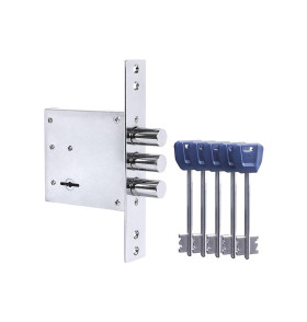 Замок врезной сувальдный MDV30S-817 CP (V30/S) CP хром длиный ключ