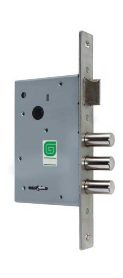 Замок врезной сувальдный с защёлкой ЗВ 10.11, 4 кл. /128:3753/ | Сталь, 13,5 мм