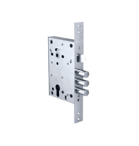 Корпус врезного цилиндрового замка с защёлкой 442 w/b