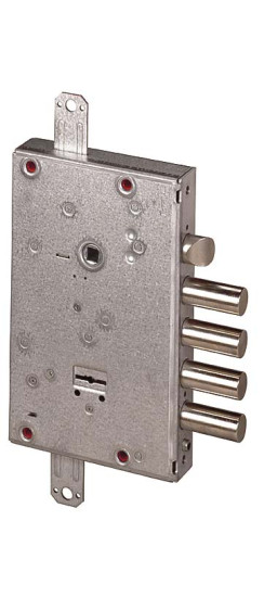 Замок врезной сувальдный с защёлкой NEW CAMBIO FACILE 57.665.48 (тех. упаковка), ключ 64 мм | Сталь, 18 мм