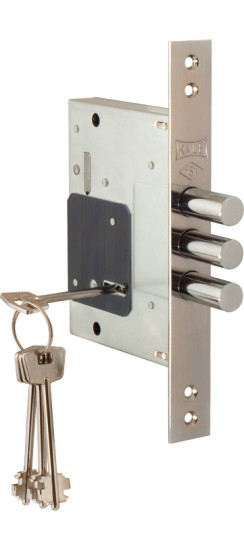 Замок врезной сувальдный 257/L (тех. комплектация), 4 кл. (кл. 60 мм) | Сталь, 16 мм