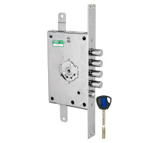 Замок врезной сувальдный с защёлкой 3D KEY 3D.771 D (правый), ключ 40 мм