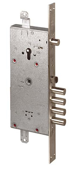 Замок врезной двухсистемный NEW CAMBIO FACILE 57.986.48 (тех. упаковка), ключ 64 мм | Сталь, 18 мм