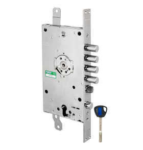 Замок врезной двухсистемный 3D KEY 3D.787-S (левый), ключ 40 мм