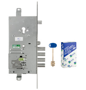 Замок врезной двухсистемный 54.J936M-D MyKey (правый), перекод. с торца, кл. 60 мм, без накл.
