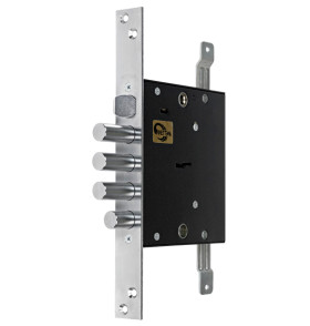 Замок врезной сувальдный с защёлкой ЗВ9 144.1.0 с тягами, 5 кл.