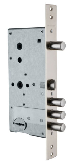 Замок врезной сувальдный с задвижкой и защёлкой ЗВ 50.15, 4 кл. /123:159/ | Сталь, 15,8 мм