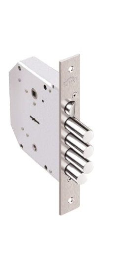 Замок врезной сувальдный с задвижкой и защёлкой Гранит 1.06.40 (левый), 5 кл. /00445/ | Сталь, 18 мм