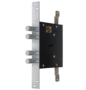 Замок врезной сувальдный ЗВ8 141.1.0 с тягами (ЗВСП-2Т-1) L-16, 5 кл.