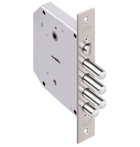 Замок врезной сувальдный с задвижкой и защёлкой Базальт 1.05.41, 5 кл. /02646/