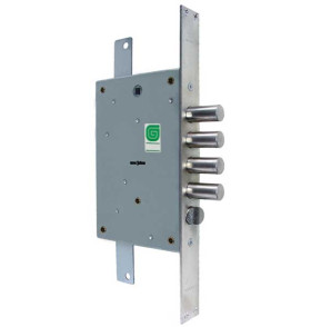 Замок врезной сувальдный с защёлкой ЗВ 21.12 Т с тягами, 5 кл. /123:449/