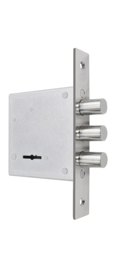 Замок врезной сувальдный ЗВ8-8Д/13 с накладками и отв. планкой, 3 кл. /70900/ | Сталь, 13,7 мм