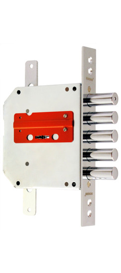 Замок врезной сувальдный ЗВ8-6 ПК5Т/15 с тягами (прав.), 5 кл. /72201/ | Сталь, 17,7 мм