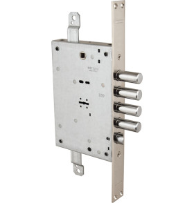 Замок врезной сувальдный с защёлкой 52.771 (универсальный), без накл.